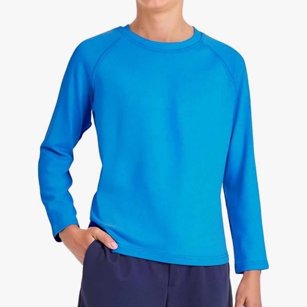 BRISIRA Boys Rash Guard UPF 50+ Cooling Swim Shirt Long Sleeve SPF 